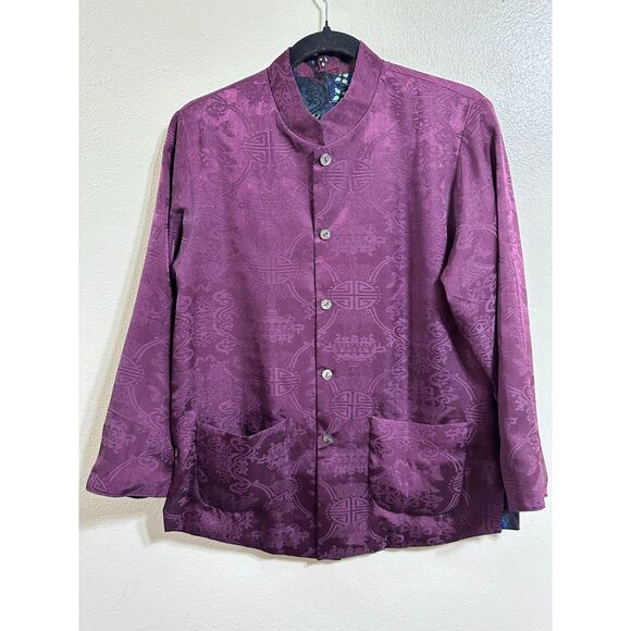 Units Nehru Reversable Jacket Paisley Design BOHO Hippie Women's Petite M - Picture 6 of 7